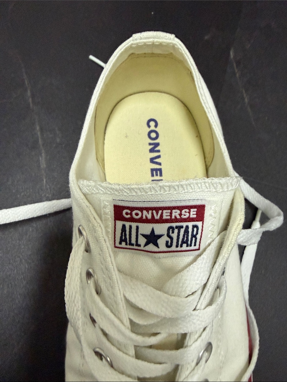 Converse All*Star White Low-Top Canvas Sneakers -Unisex - Men9.5/Women11.5 - Picture 6 of 8